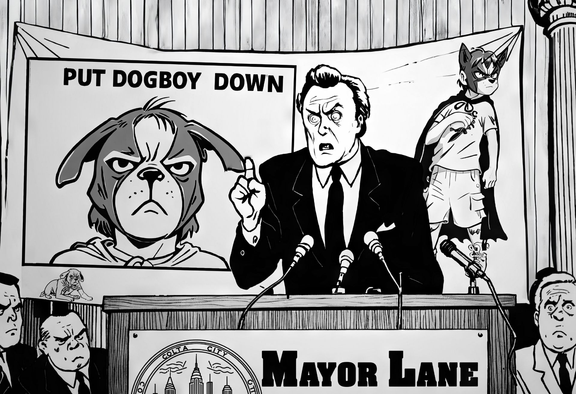 Mayor Lane launches a hunt for Dogboy!